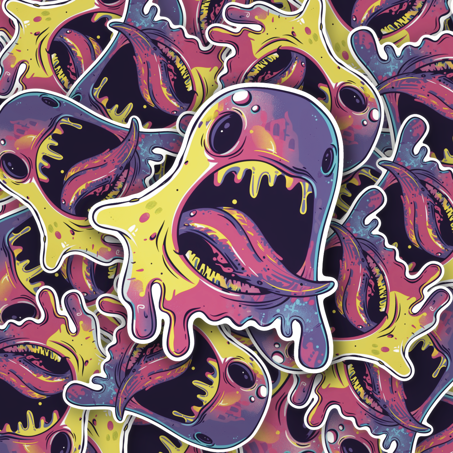 Ghosted & Loaded - Mischievous Blobs - Die Cut Sticker