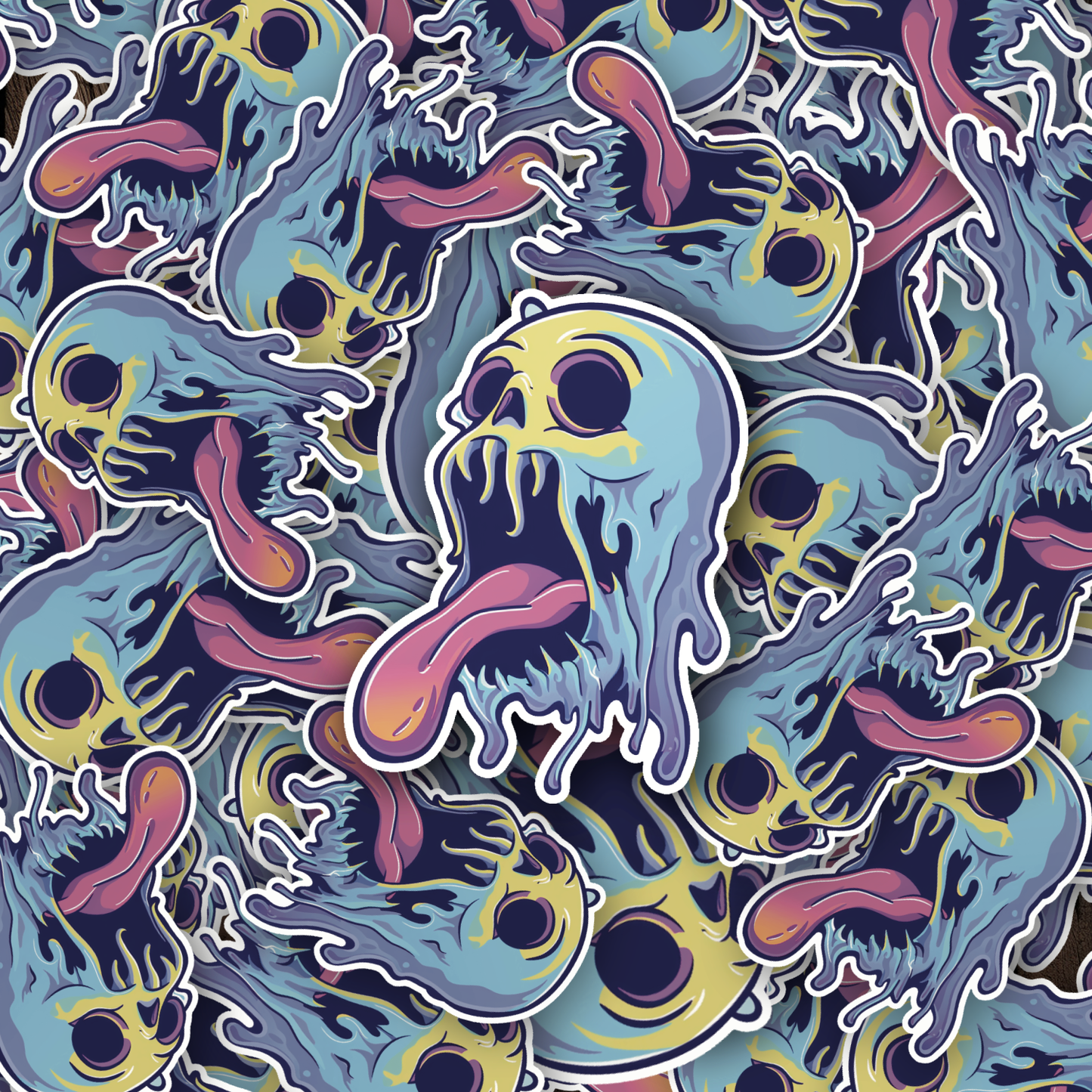 Ghosted & Loaded - Mischievous Blobs - Die Cut Sticker