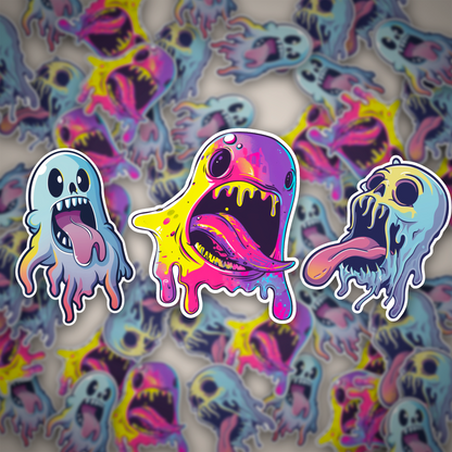 Ghosted & Loaded - Mischievous Blobs - Die Cut Sticker