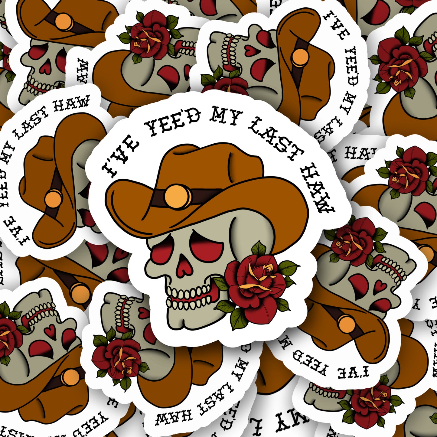 Yee'd My Last Haw - Crying Cowboy - Die Cut Sticker